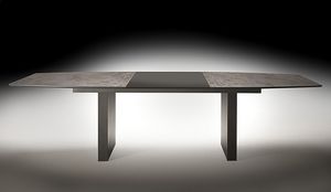 Bull extendable, Table extensible en acier et en cramique, pour les restaurants