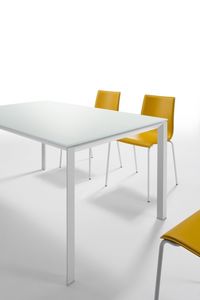 Klass, Table extensible avec topo en verre rsistant aux rayures