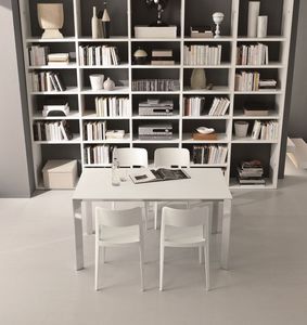 s72 gervasone, Extension de table avec cadre en aluminium et plateau en verre