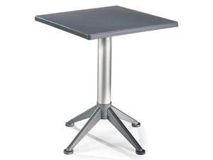 Table 60x60 cod. 20/BG4A, Table carre avec base en aluminium de 4 pieds