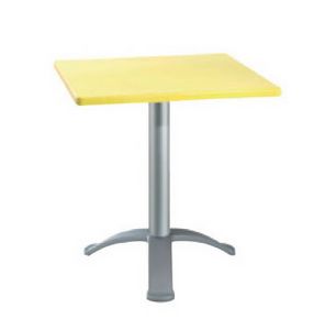 Table 72x72 cod. 06/BG3, Bar table carre, fonder avec trois pieds en aluminium