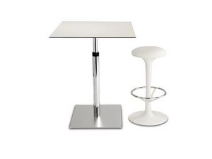 Ippo_Next_HPL, Petite table pour les bars, rglable en hauteur, en acier