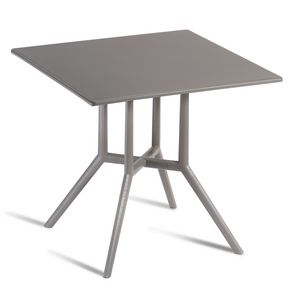 Juniper, Table carr�e ou ronde en technopolym�re avec base � 3 ou 4 branches