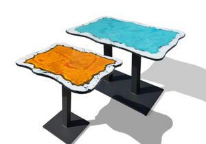 Table de bar, Table de bar avec plateau en pierre de lave