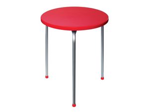 Table  60 cod. 04, Table empilable avec trois jambes en aluminium anodis
