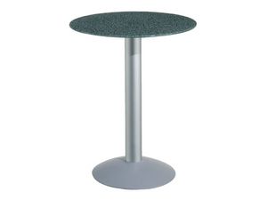 Table  72 cod. 03/BTV, Table avec plateau en verre tremp, colonne en aluminium
