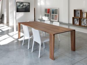 ART. 260/F ZEN, Table en bois massif, pour une cuisine moderne