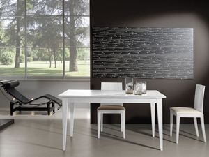 Compléments Table 03, Table en bois Extensible, parfait pour le salon moderne