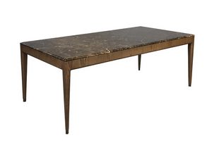 Italo 5728/F, Table en bois avec plateau en marbre