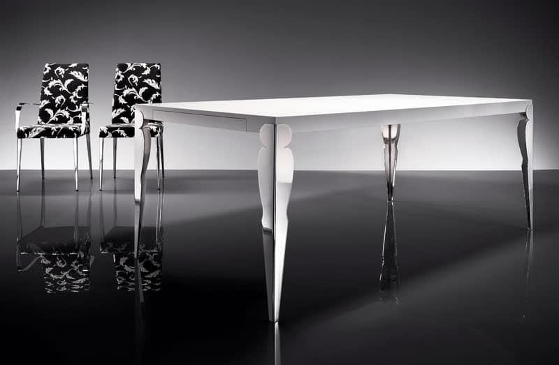 ART. 257/F HOLLYWOOD TABLE, Table à manger moderne, pour le salon