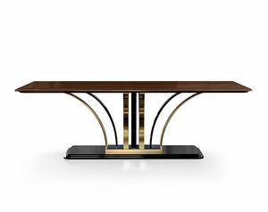 Dilan Glam Art. D04, lgante table  manger rectangulaire, finition brillante