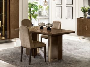 FIAMMA table, Table � manger avec plateau fixe en bois