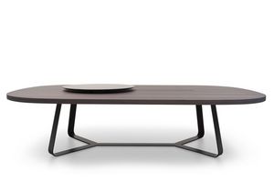 Lazy Suzy, Table design en bois, avec plateau tournant, idal pour les rceptions