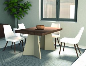 Table A.1, Table � manger avec plateau en placage de noyer