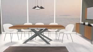 Table X.2, Table avec plateau extensible en noyer