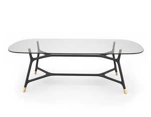 Joyce 5701/F, Table lgante avec plateau en verre