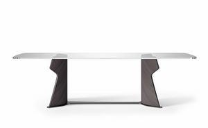 TA70K TA71K TA72K Shape table, Table avec plateau ovale, au design contemporain