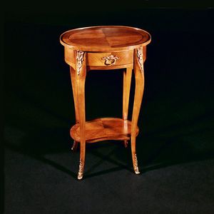 Art. 142/C Ciliegio, Table d'appoint ovale en bois de cerisier
