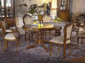 Art. 21579 Verdi, Table extensible dans un style classique, pour les salles  manger