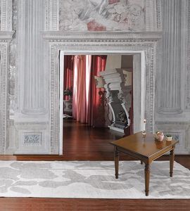 Art. 42313 Puccini, Table basse carre en bois pour les villas classiques