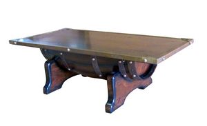Art. 625, Table de fumer, laiton bordure, plateau en bois