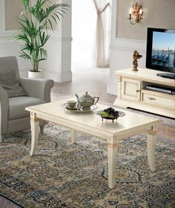 Art. 71BO51, Table basse rectangulaire en bois, style classique