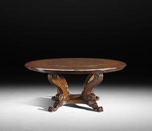 Art. 805/LSNO table, Table ronde avec lazy susan, style Renaissance