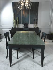 AURIGA Table DELFI Collection, Table  manger avec plateau en quartz