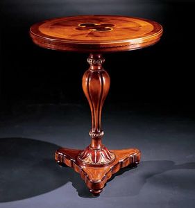 Complements side table 773, Luxe table d'appoint classique en bois sculpt�