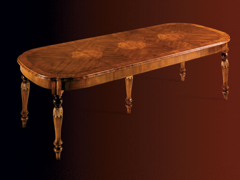 Hepplewhite table 742 extendable, Table à manger extensible en bois