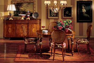 Hepplewhite table 742, Table luxe classique en bois pour salle à manger