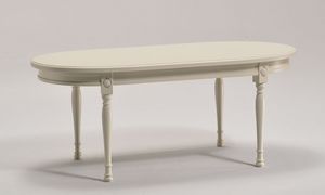 KELLY LARGE ovales table  caf 8117T, Table basse ovale, bois sculpt, pour villa