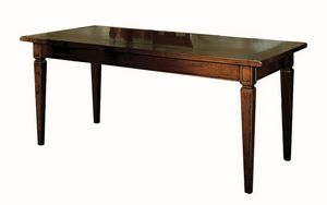 Pescaglia ME.0921.A, Table rectangulaire en bois de noyer, avec 2 extensions latrales, le style classique de luxe