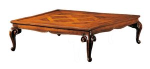 Picasso RA.0687.A, Table basse rectangulaire en bois de noyer, pour les salons riches