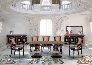 SivigliaVip, Table  manger ovale dans le style de luxe classique