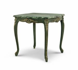 Table d'appoint 4715, Table d'appoint avec plateau en marbre Verde Lapponia