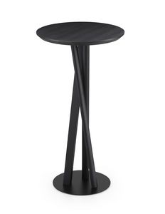 ART. 00124-R FAST-FOOD NIELS, Table de bar haut avec plateau en bois massif