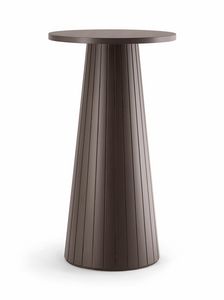 CORDOBA TABLE 082 H110 T, Table haute en bois, plateau rond