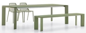 Grande Arche 572210 Table, Table rectangulaire en aluminium peint, pour l'extrieur