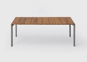 Maki slatted, Table d'extrieur avec plateau en bois de teck