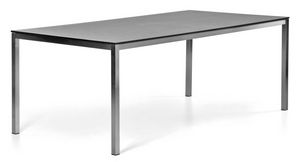 Marine table, Table avec base en acier, plateau en stratifi, pour l'extrieur