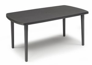 Orazio 2415, Table pour jardin en polypropylne, 160x90 cm