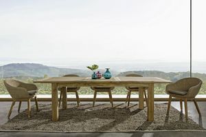 Table Montevideo, Table en bois de teck recyclé