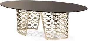 Isidoro table, Table moderne avec plateau ovale