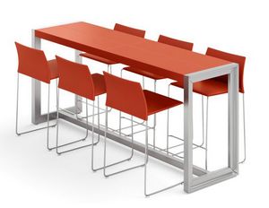 Strato tables hautes 210.H18H, Tables hautes avec dessus en cuir