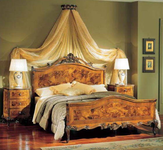 3265 NIGHT TABLE, Chevet en bois avec 3 tiroirs, style classique de luxe
