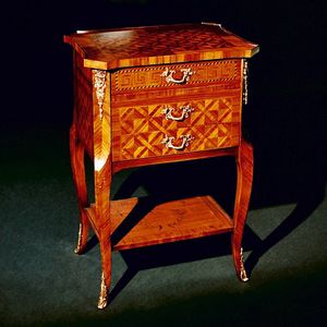 Art. 108 Diamante, Table de chevet avec dcorations en forme de losange