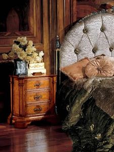Paradise bedside table 706 C, Table de chevet classique en bois de luxe