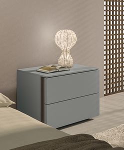 CAPRI table de nuit, Table de chevet au design lin�aire, avec 2 tiroirs