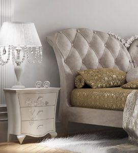 I Sogni Art. 541B, Table de chevet de style classique �l�gant, avec des d�corations en argent